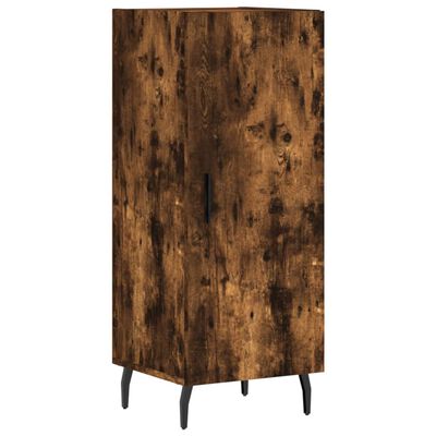 vidaXL Hoge kast 34,5x34x180 cm bewerkt hout gerookt eikenkleurig