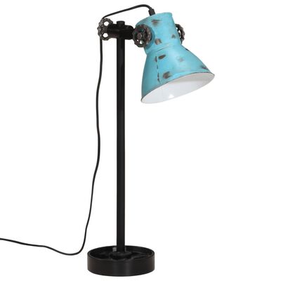 vidaXL Bureaulamp 25 W E27 15x15x55 cm verweerd blauw