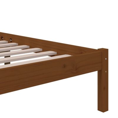 vidaXL Bedframe massief hout honingbruin 100x200 cm