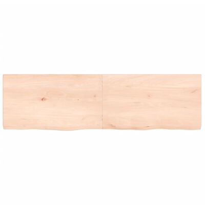 vidaXL Wastafelblad 140x40x(2-4) cm onbehandeld massief hout