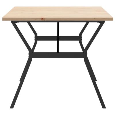 vidaXL Eettafel Y-frame 180x90x75,5 cm massief grenenhout en gietijzer