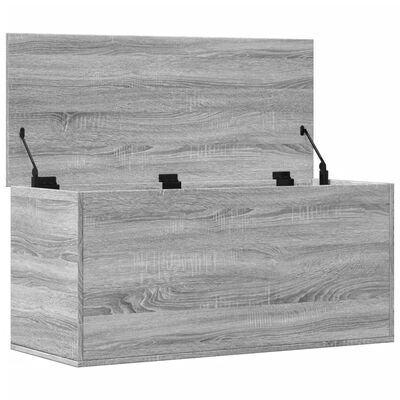 vidaXL Opbergbox 100x42x46 cm bewerkt hout grijs sonoma eikenkleurig