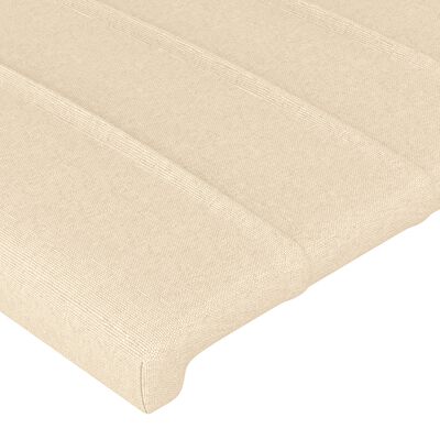 vidaXL Boxspring met matras stof crèmekleurig 90x190 cm