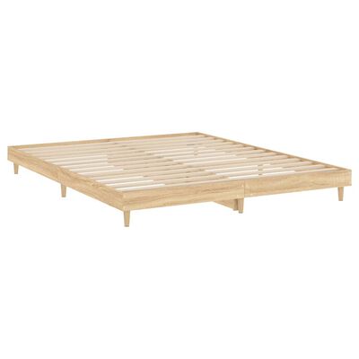 vidaXL Bedframe zonder matras hout sonoma eikenkleurig 140x200 cm