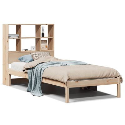 vidaXL Bed met boekenkast zonder matras massief grenenhout 100x200 cm