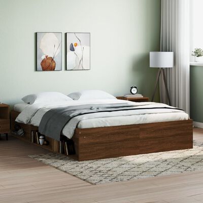 vidaXL Bedframe bruin eikenkleur 140x200 cm