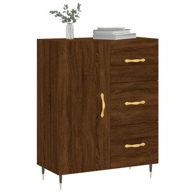 vidaXL Dressoir 69,5x34x90 cm bewerkt hout bruin eikenkleur