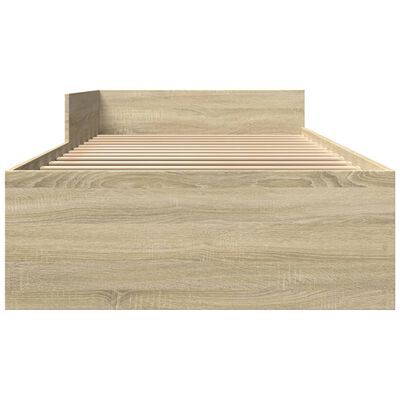 vidaXL Bedframe zonder matras hout sonoma eikenkleurig 90x200 cm