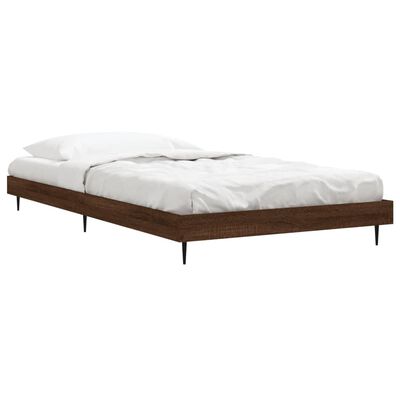 vidaXL Bedframe zonder matras bewerkt hout bruin eikenkleur 100x200 cm