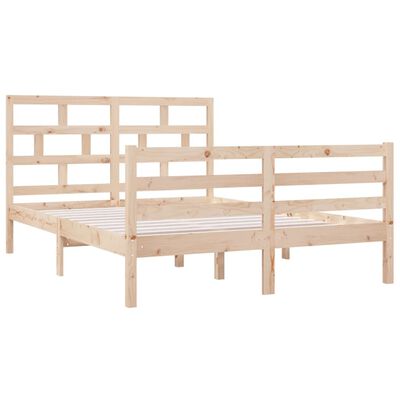 vidaXL Bedframe massief hout 135x190 cm