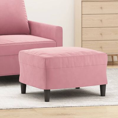 vidaXL Voetenbank 60x50x41 cm fluweel roze