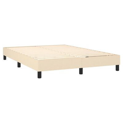 vidaXL Bedframe stof crèmekleurig 140x200 cm