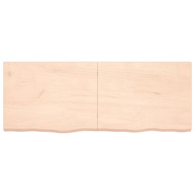 vidaXL Tafelblad 160x60x(2-4) cm onbehandeld massief eikenhout