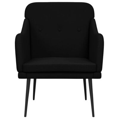 vidaXL Fauteuil 63x76x80 cm stof zwart