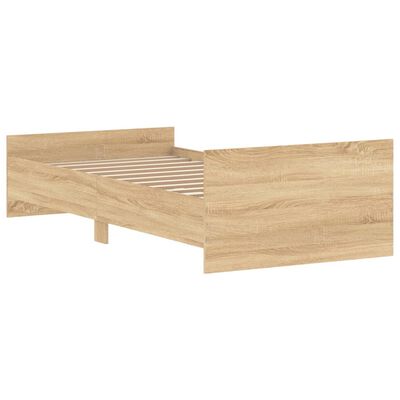 vidaXL Bedframe zonder matras hout sonoma eikenkleurig 100x200 cm