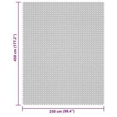 vidaXL Kampeerkleed 4,5x2,5 m lichtgrijs