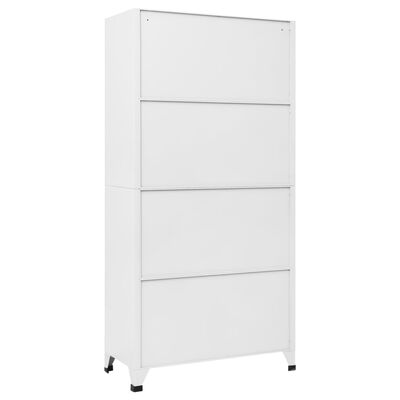 vidaXL Lockerkast 90x40x180 cm staal lichtgrijs en donkergrijs