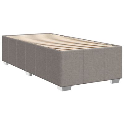 vidaXL Boxspring met matras stof taupe 90x190 cm