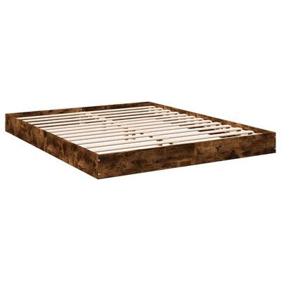 vidaXL Bedframe bewerkt hout gerookt eikenkleurig 160x200 cm