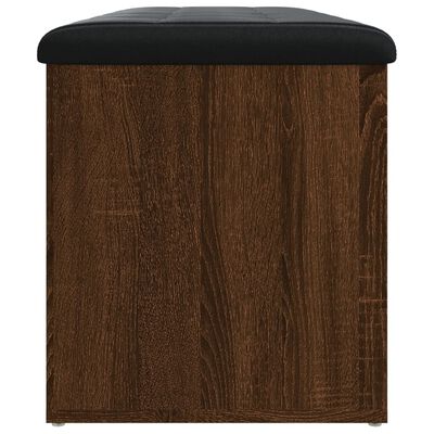 vidaXL Opbergbankje 102x42x45 cm bewerkt hout bruin eikenkleur