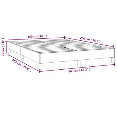 vidaXL Bedframe zonder matras stof crèmekleurig 160x200 cm