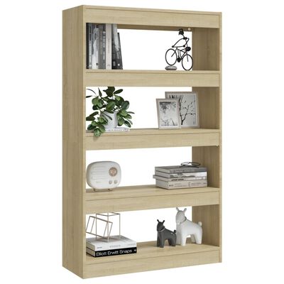 vidaXL Boekenkast/kamerscherm 80x30x135 cm bewerkt hout sonoma eiken