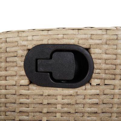 vidaXL 9-delige Tuinset met kussens poly rattan gemengd beige