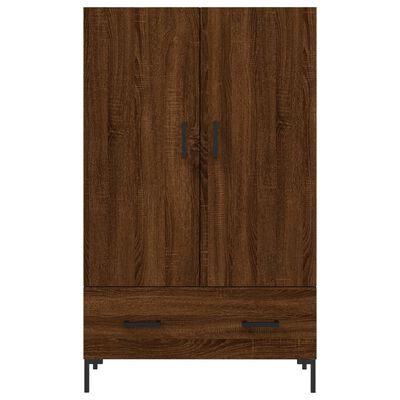 vidaXL Hoge kast 69,5x31x115 cm bewerkt hout bruin eikenkleur