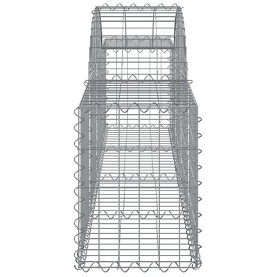 vidaXL Schanskorven 4 st gewelfd 200x30x40/60 cm ijzer