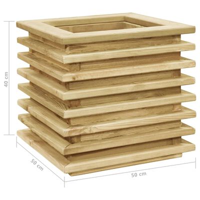 vidaXL Plantenbak verhoogd 50x50x40 cm geïmpregneerd grenenhout