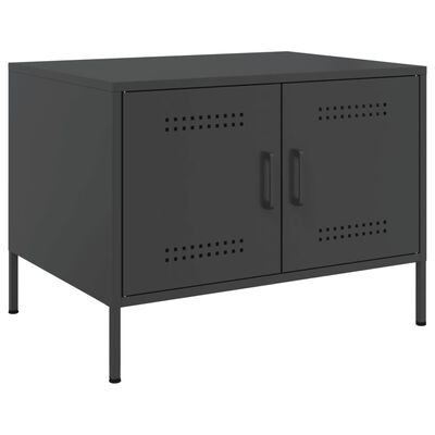 vidaXL Salontafel 68x50x50,5 cm staal zwart