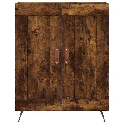 vidaXL Hoge kast 69,5x34x180 cm bewerkt hout gerookt eikenkleurig