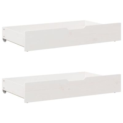 vidaXL Bedframe zonder matras massief grenenhout wit 90x200 cm