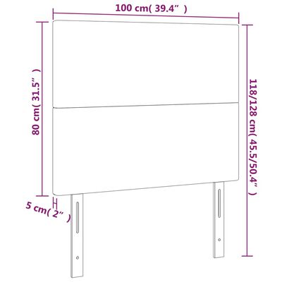 vidaXL Hoofdborden 2 st 100x5x78/88 cm kunstleer grijs