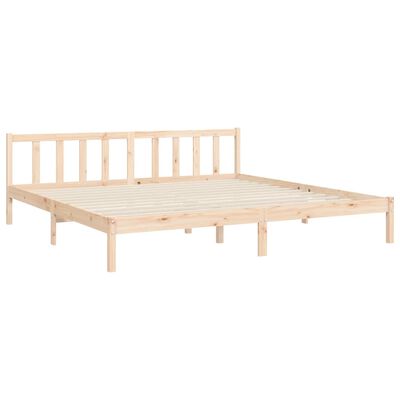 vidaXL Bedframe met hoofdbord massief hout 200x200 cm