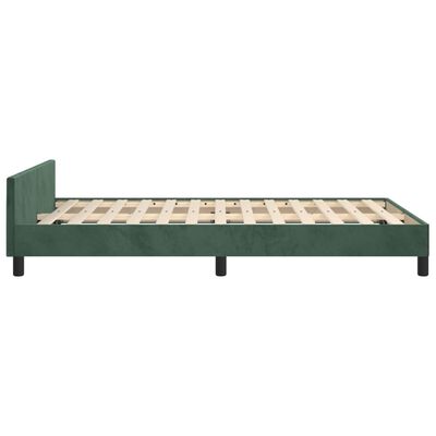 vidaXL Bedframe zonder matras 120x200 cm fluweel donkergroen