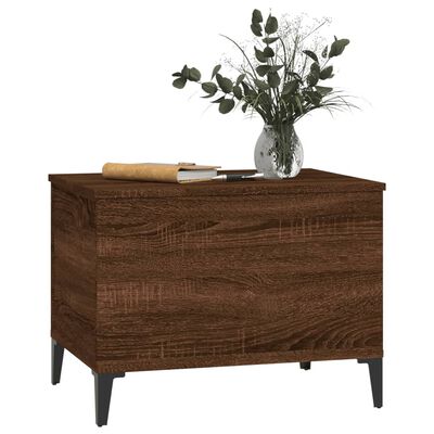 vidaXL Salontafel 60x44,5x45 cm bewerkt hout bruin eikenkleur