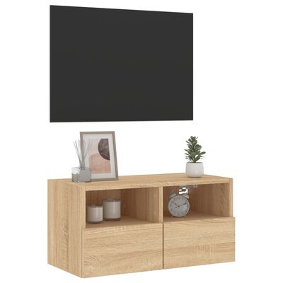 vidaXL Tv-wandmeubel 60x30x30 cm bewerkt hout sonoma eikenkleurig