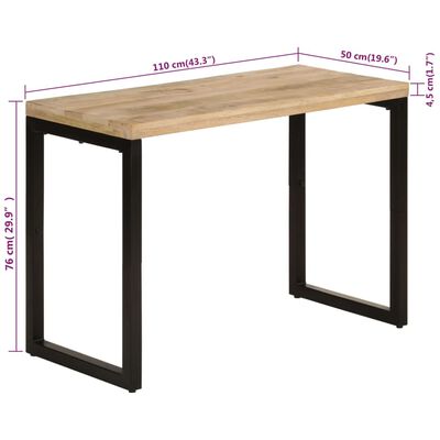 vidaXL Eettafel 110x50x76 cm massief mangohout