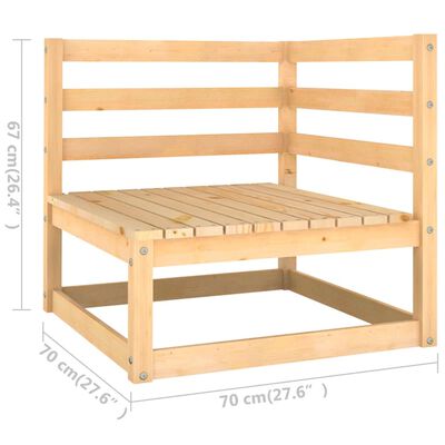 vidaXL 3-delige Loungeset massief grenenhout