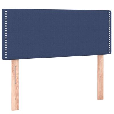 vidaXL Boxspring met matras en LED stof blauw 100x200 cm