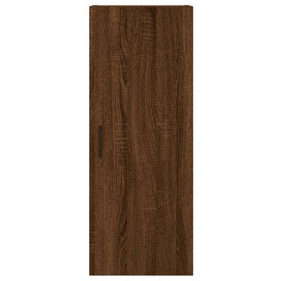 vidaXL Hoge kast 34,5x34x180 cm bewerkt hout bruin eikenkleur