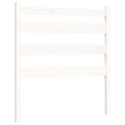 vidaXL Bedframe met hoofdbord massief hout wit 90x190 cm