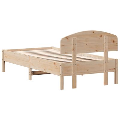 vidaXL Bedframe zonder matras massief grenenhout 75x190 cm