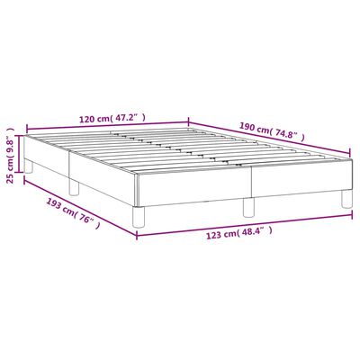 vidaXL Bedframe stof lichtgrijs 120x190 cm