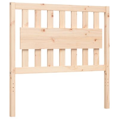 vidaXL Bedframe met hoofdbord massief hout 100x200 cm