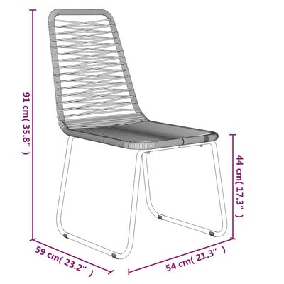 vidaXL 5-delige Tuinset zwart