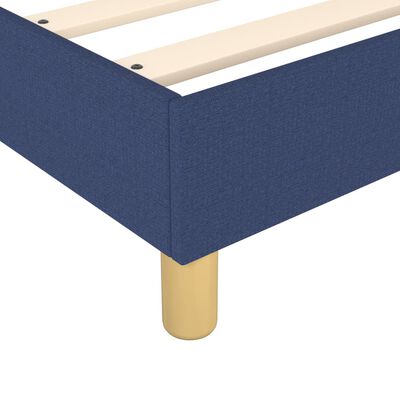 vidaXL Boxspring met matras stof blauw 90x200 cm