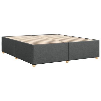 vidaXL Bedframe zonder matras stof donkergrijs 200x200 cm