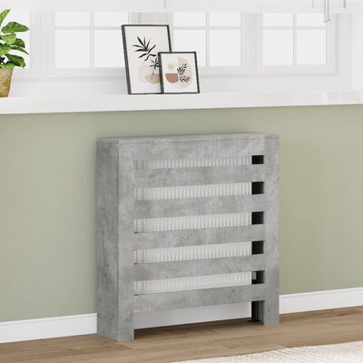 vidaXL Radiatorombouw 78x20x82 cm bewerkt hout betongrijs